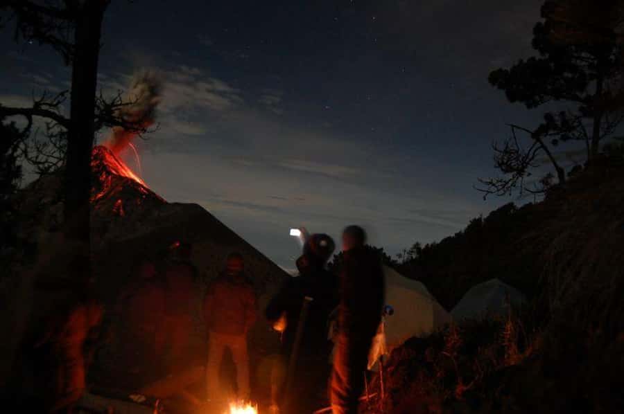 1 Day Acatenango Volcano Hike from Antigua - Reaching the summit and watching Fuego