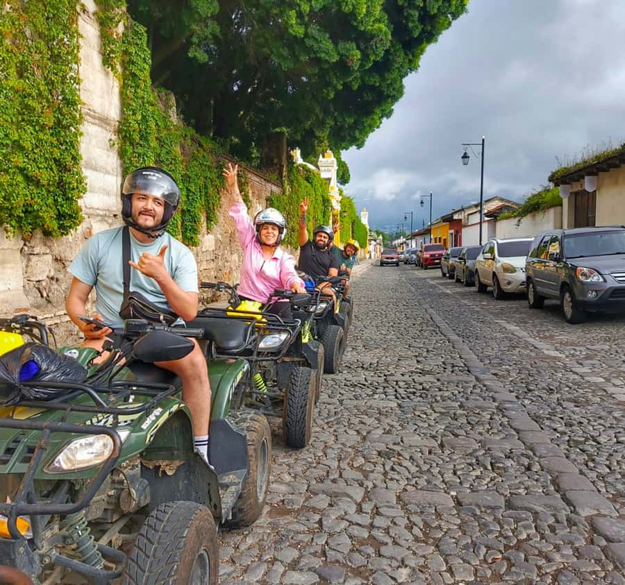 Antigua Villages Atv Tour - San Antonio Aguas Calientes for textiles and volcano views