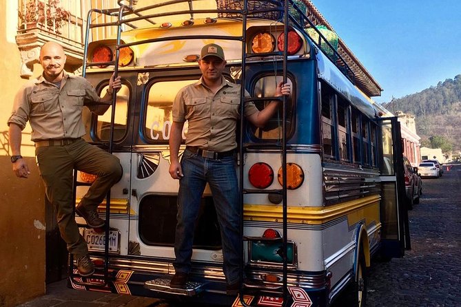 Antigua: Villages Tour on Chicken Bus - Boarding the colorful former chicken bus
