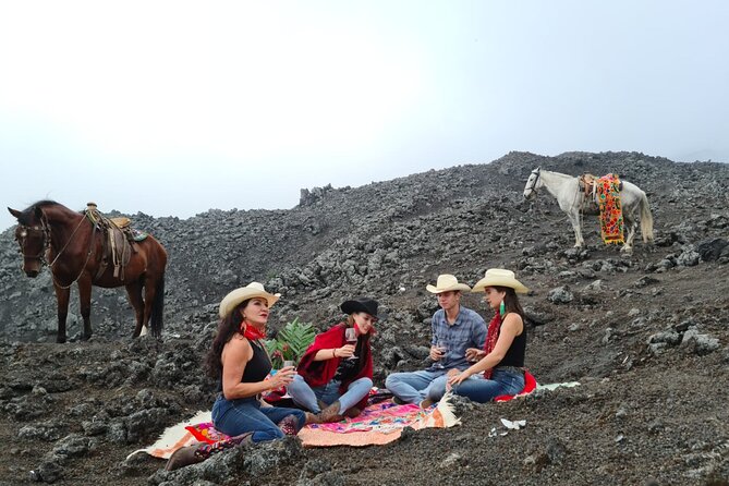 Pacaya Volcano Luxury Sunset Horseback Riding Tour/ Dinner Cooked by-Lava Chef - Reaching the lava chef’s picnic