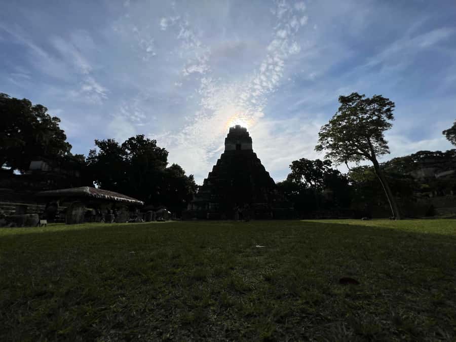 Tikal Sunrise, Archeological focus and Wildlife Spotting - The Great Plaza and Tikal’s famous view